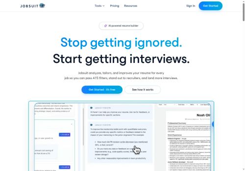 JobSuit AI - Resume enhancement