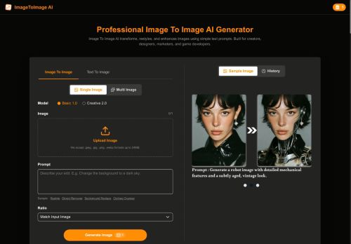ImagetoImage AI - Image editing