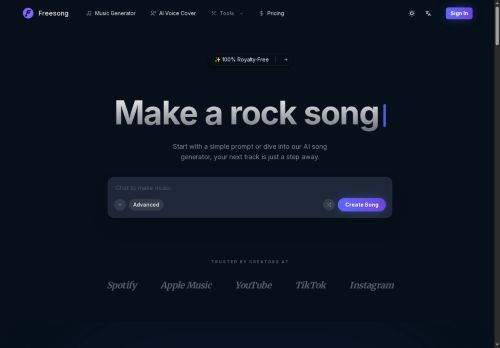 FreeSong AI - Audio generation