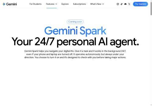 Gemini Spark - Personal assistant logo