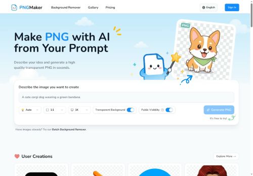 PNGMaker - Image generation logo