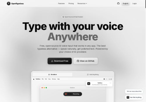 OpenTypeless - Speech-to-text logo
