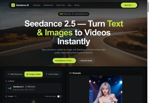 Seedance2-5ai.net - Text-to-video