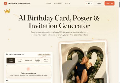 BirthdayCardGenerator AI - Card Design logo