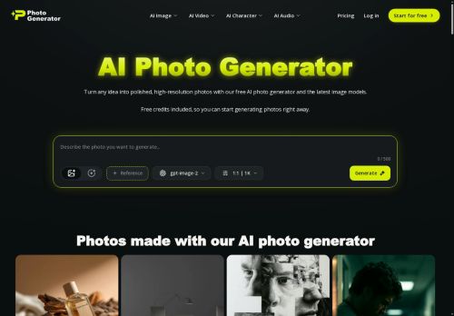 PhotoGenerator.ai - Photo editing logo
