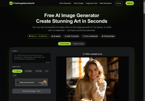 Freeimagegeneratorai.com - Image generation logo