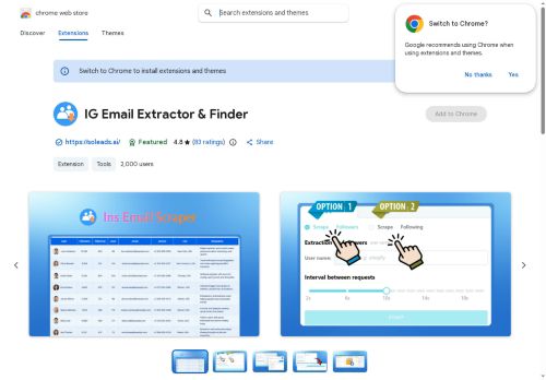 Instagram Email Scraper - Social media growth