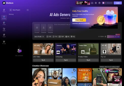 AI Ad Generator - Media.io - Advertising logo