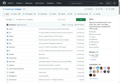TextGen - oobabooga - Infrastructure tools
