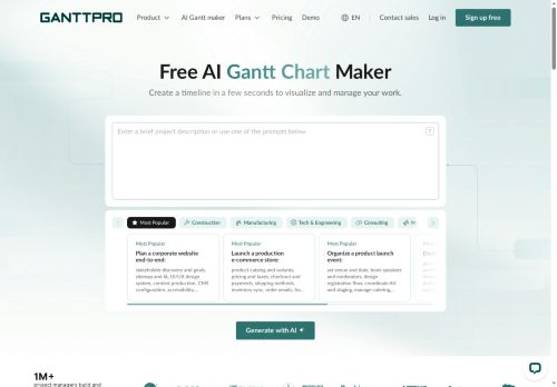 Gantt Chart maker-GanttPRO - Diagram Generation logo