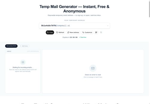 TempMail AI - Email logo
