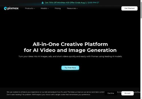 Pixmax AI - Video generation