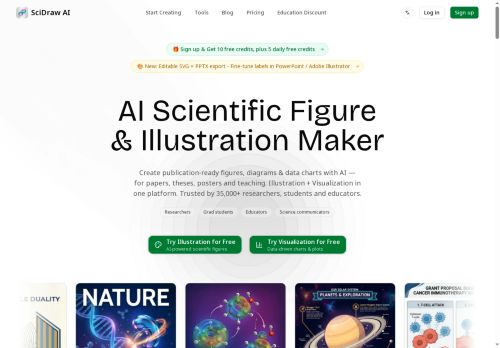 SciDraw AI - Data visualization logo