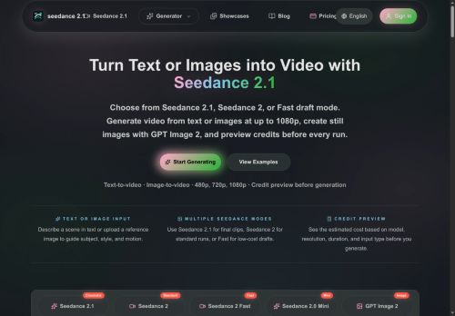 seedance-21.app - Text-to-video