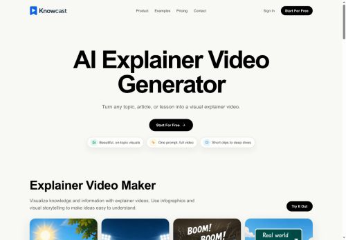KnowCast - Text-to-video
