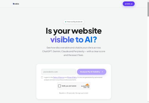 Arobis AI Visibility Checker - SEO