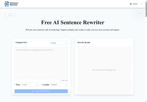 Sentence Rewriter - Paraphraser