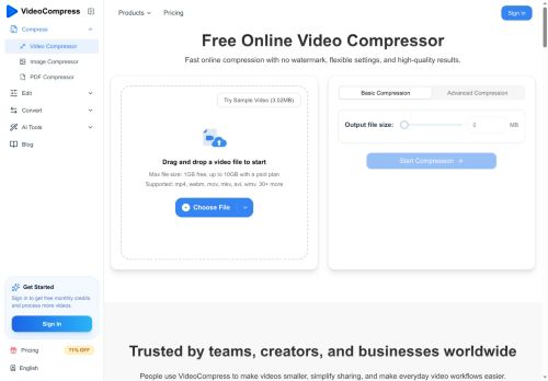 VideoCompress.ai - Video logo