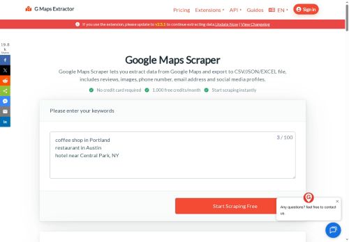 G maps extractor - Data extraction logo
