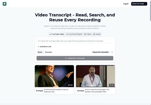 videotranscript.ai - Transcriber