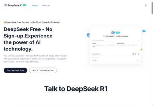 DeepSeek R1 Free - LLM