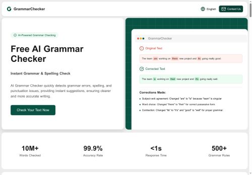 AIGrammarChecker - Grammar checker