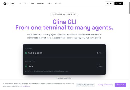 Cline CLI - AI Agents logo