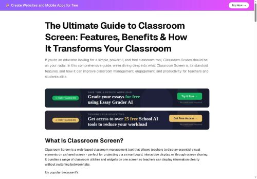 Classroom Screen - Education logo
