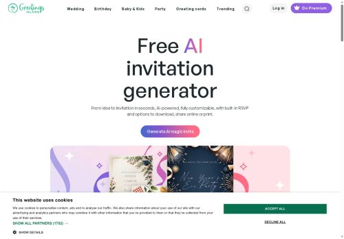 AI Invitation Generator - GreetingsIsland - Relationships logo