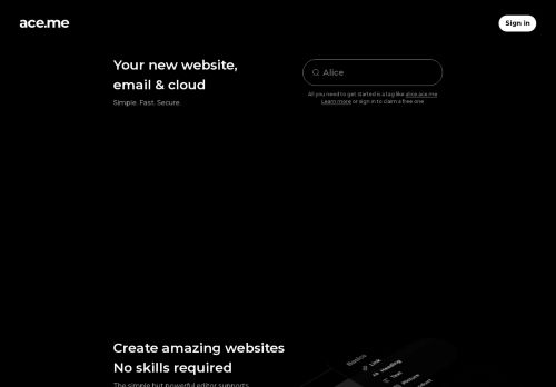 ace.me - AI website builder