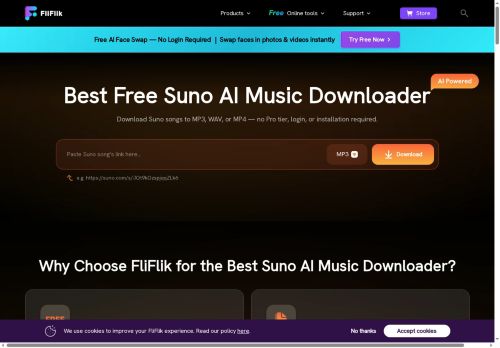 Suno Music Downloader - Flikflik - Audio editing logo