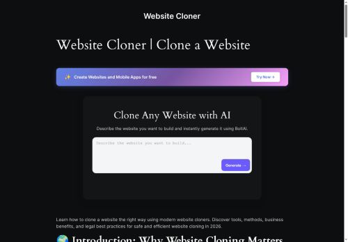 Website Cloner - Web Development logo