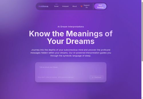 AskNova Dream Interpretation - Inspiration logo