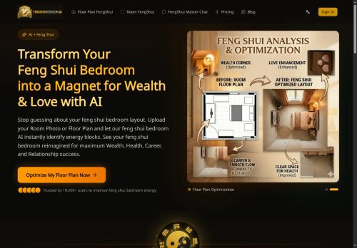 Feng Shui Bedroom - Interior design logo