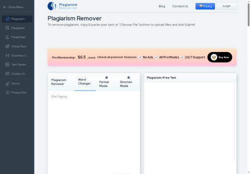 Plagiarism Remover - Paraphraser logo