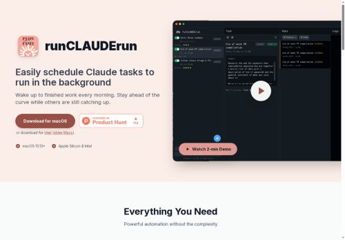 runCLAUDErun - Scheduling assistant logo