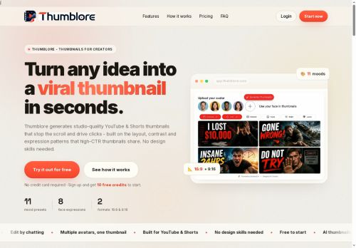 Thumblore - Social media content logo