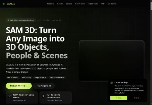 SAM 3D- - 3d logo
