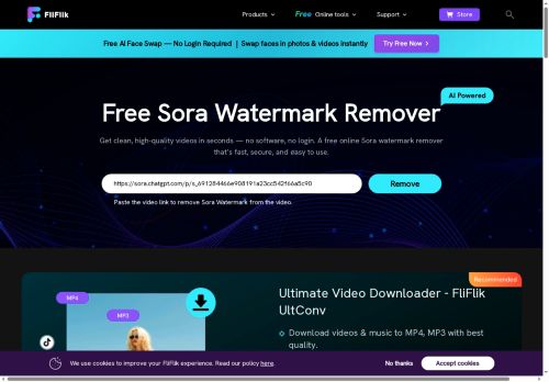Sora Watermark Remover - Flikflik - Video Editing logo