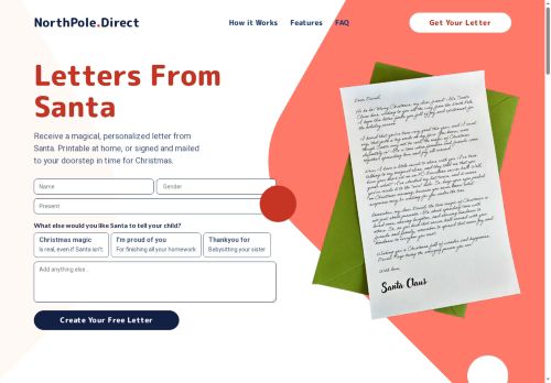 Letters from Santa - Content Writing