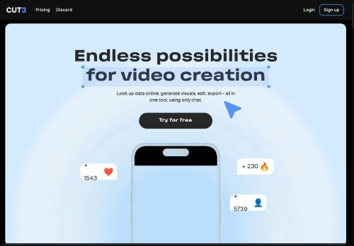 CUT3 - Text-to-video logo
