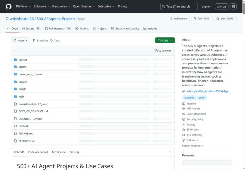 500 AI agents Projects - AI Agents logo