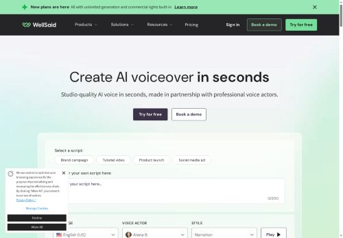 WellSaid.io - Text-to-speech logo