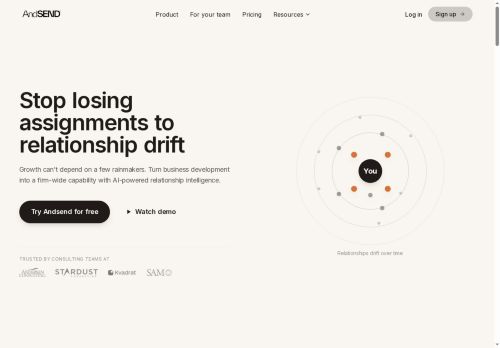andsend.com - Relationships logo
