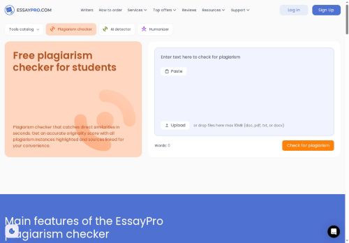 Plagiarism Checker- Essaypro - Writing