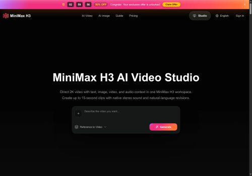 Minimaxh3.studio - Video generation logo