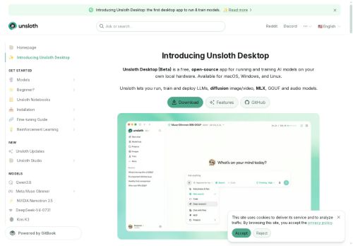 Unsloth Desktop - Infrastructure tools