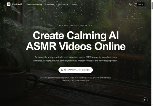 AIforASMR - Text-to-video