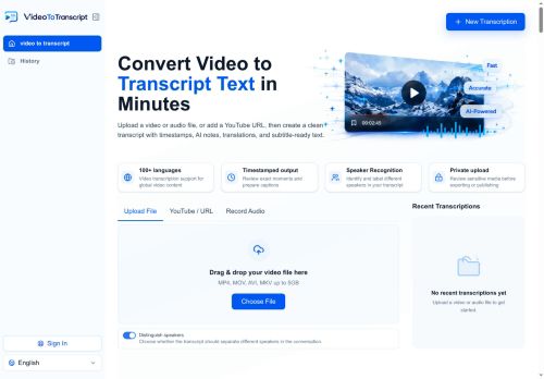 Videototranscript.com - Transcriber