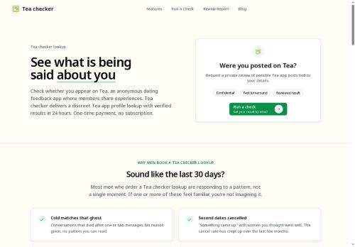 Tea checker - Security and Privacy